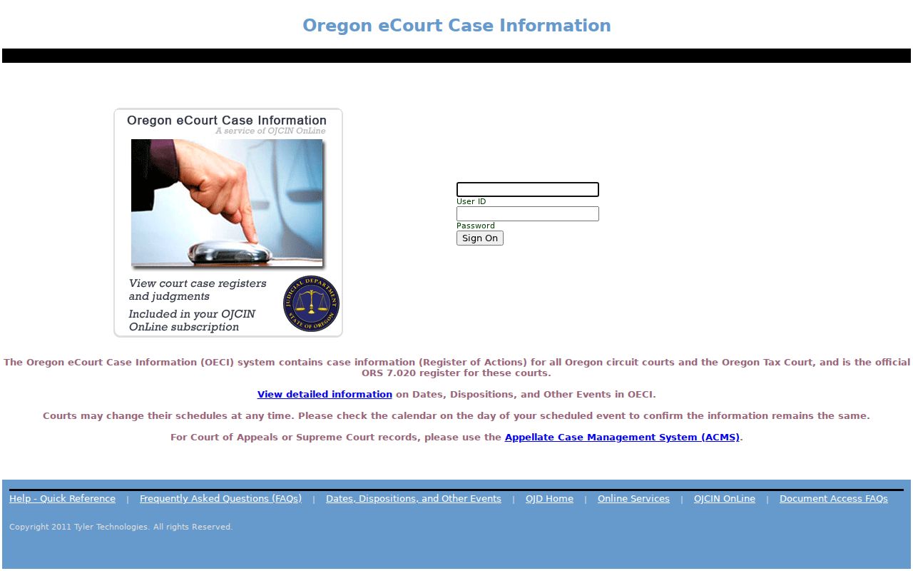 West Linn residents directory Oregon court records search entry screen