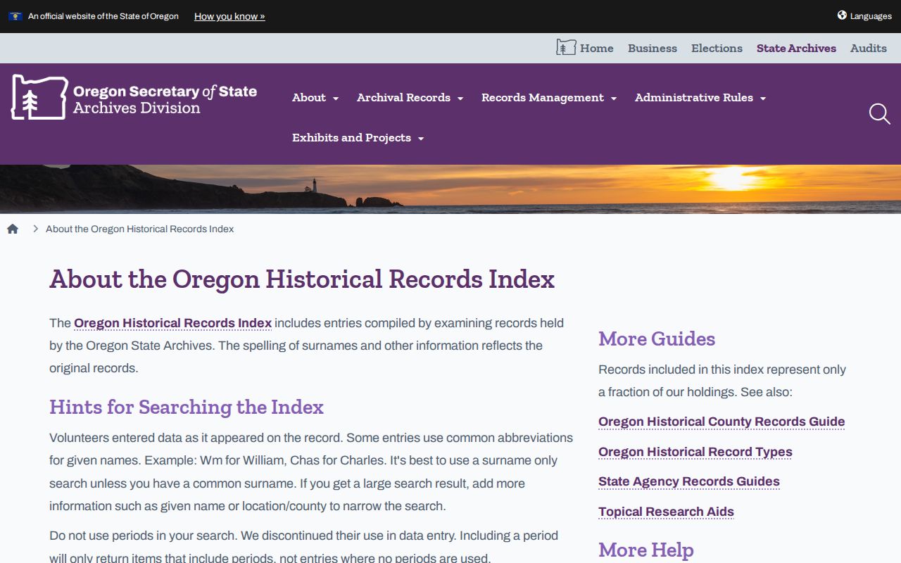 West Linn previous residents Oregon Historical Records Index coverage for Clackamas research