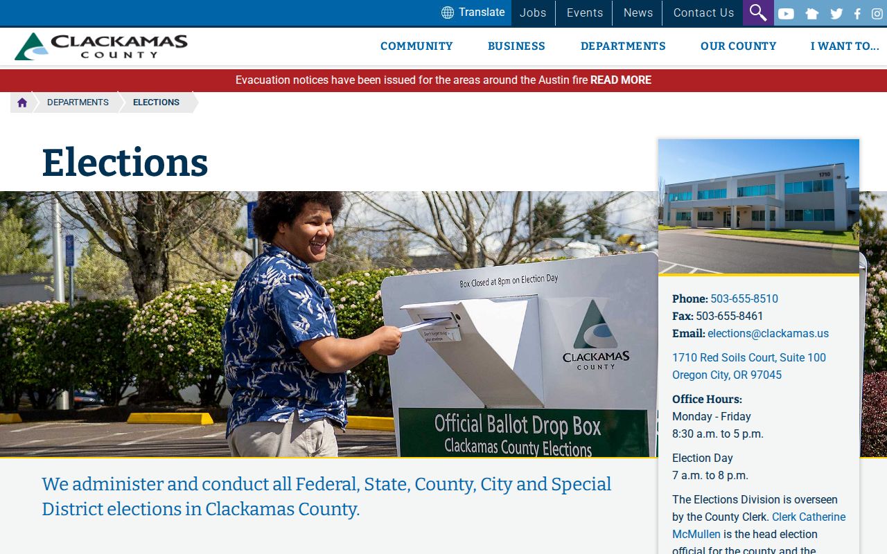 West Linn ZIP code directory Clackamas County Elections data-request information